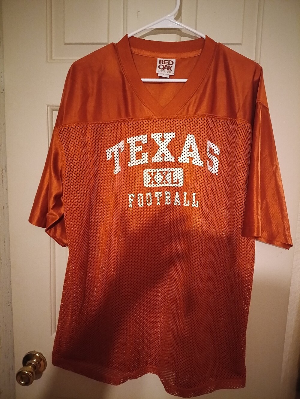 Vintage Red Oak Men's Texas Football XXL Mesh Jersey - Orange, Size Large